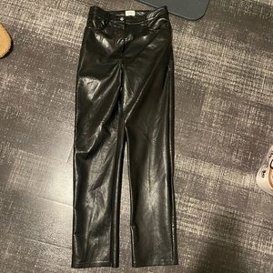 Aritzia Wilfred Melina Leather Pants Black 4